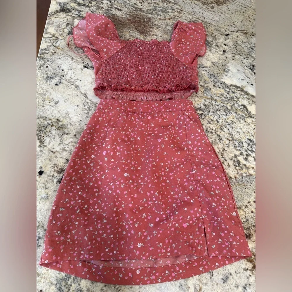 Japana Kids Floral Skirt and Top Set Size 7